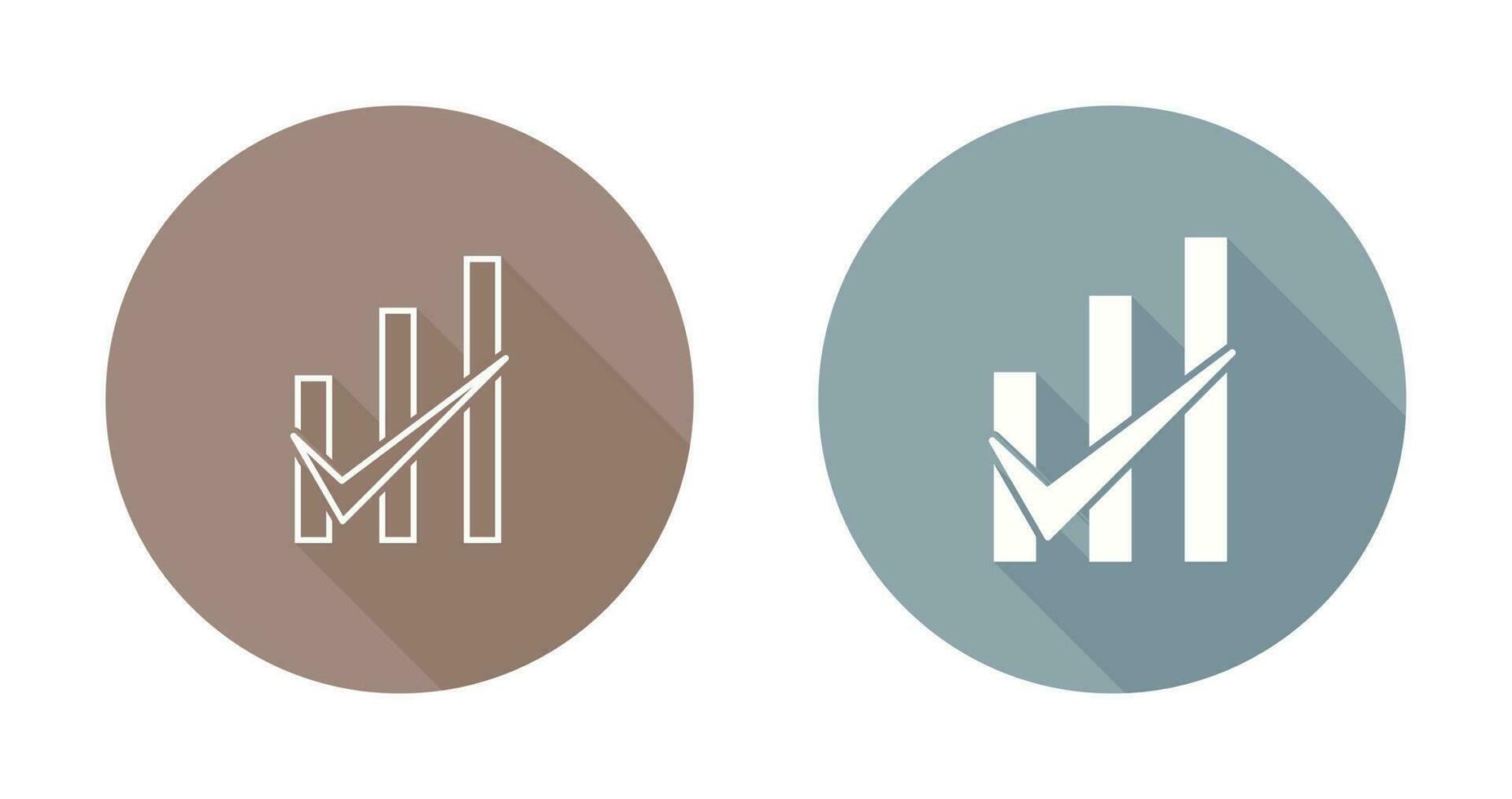 Checked Bar Graph Vector Icon
