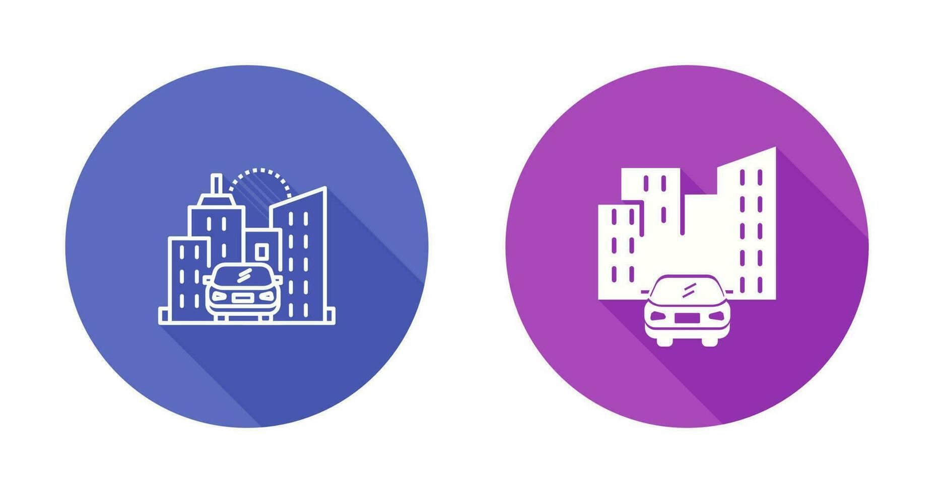 Car in city Vector Icon