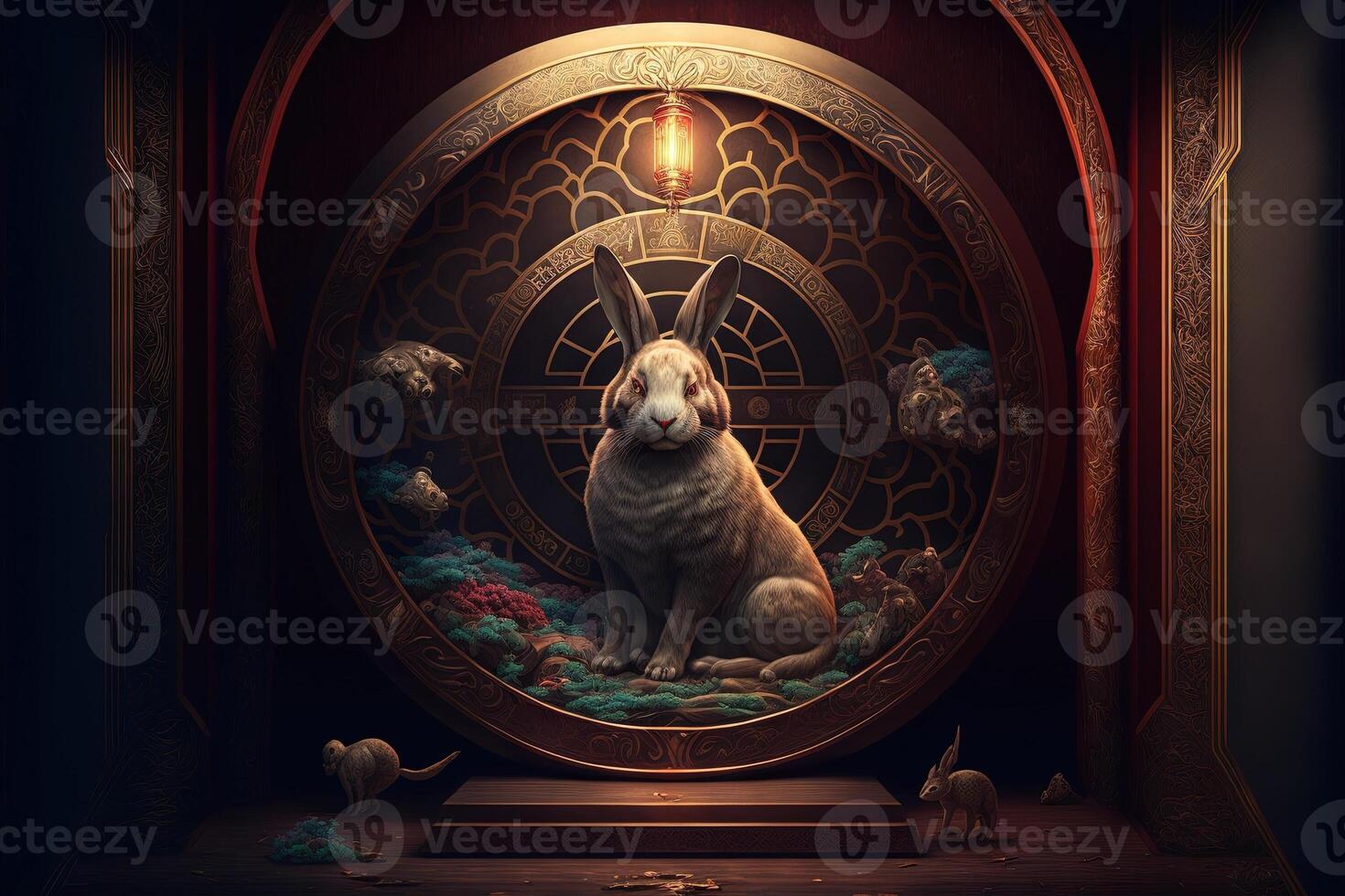 year of the rabbit 2023 hare chines oroscope illustration photo