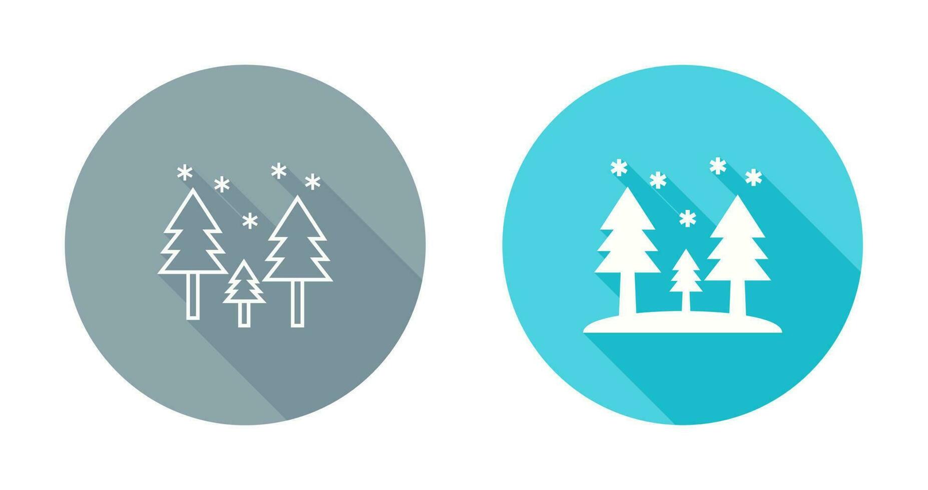 Snowing in trees Vector Icon