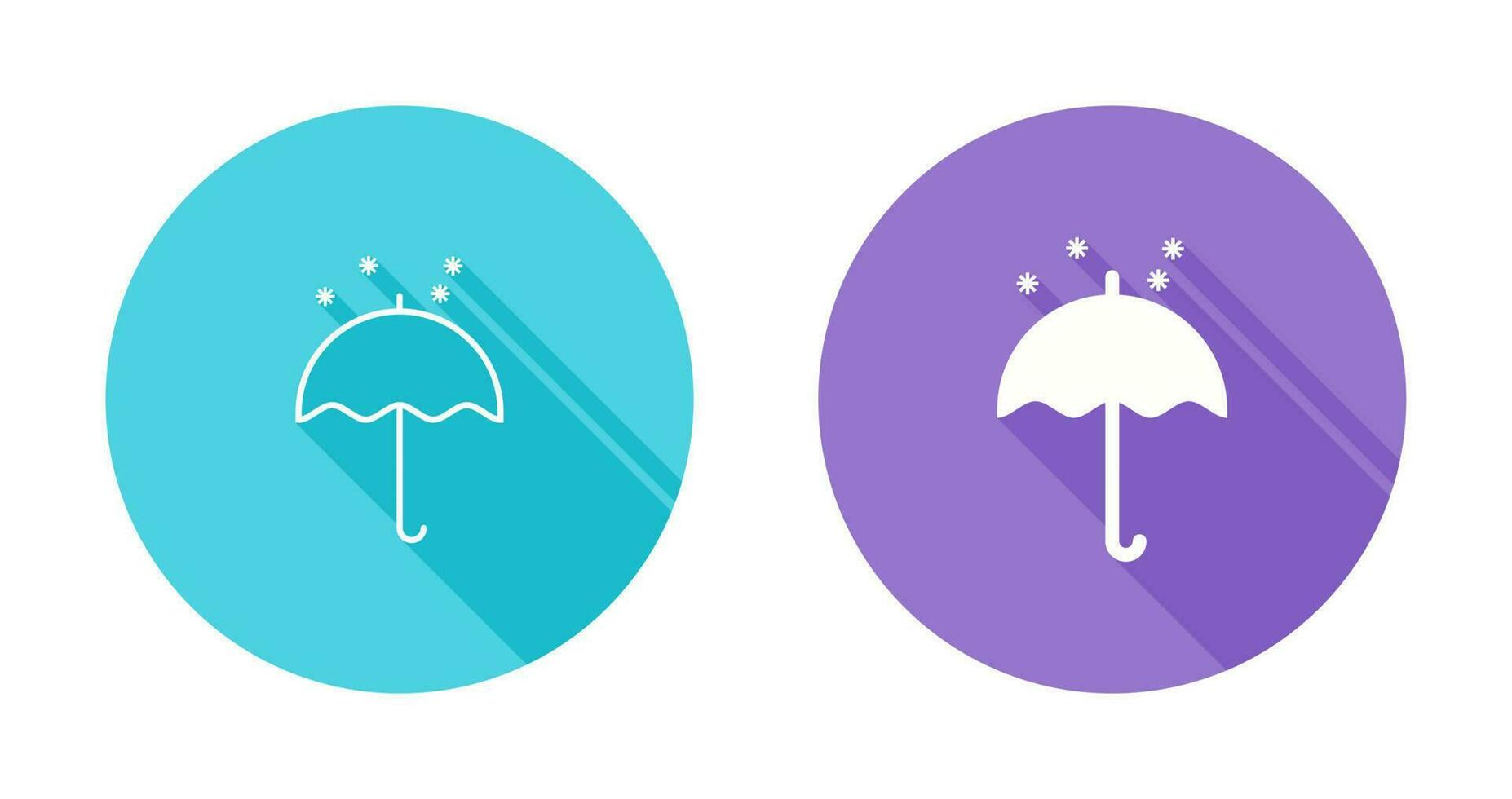 Umbrella with Snow Vector Icon