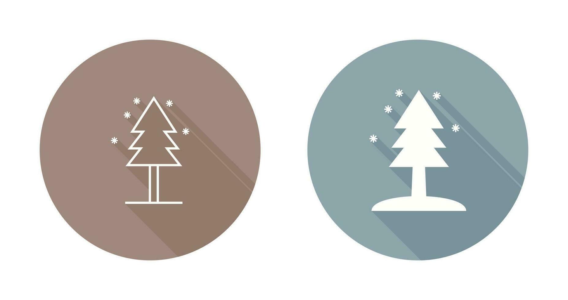 árbol en el icono de vector de nieve