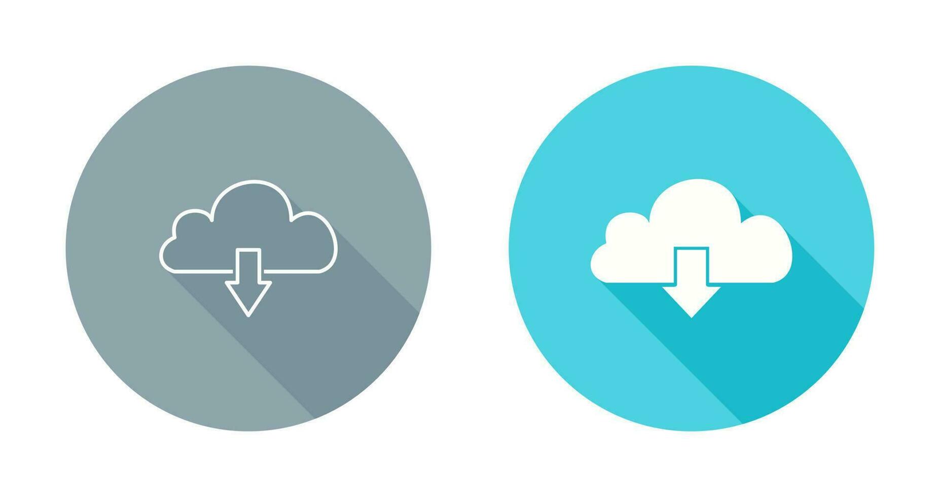 Cloud with downward arrow Vector Icon