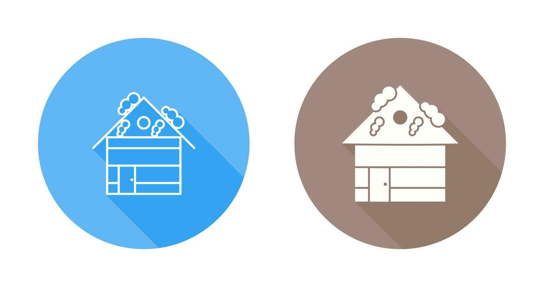 House with Snow Vector Icon