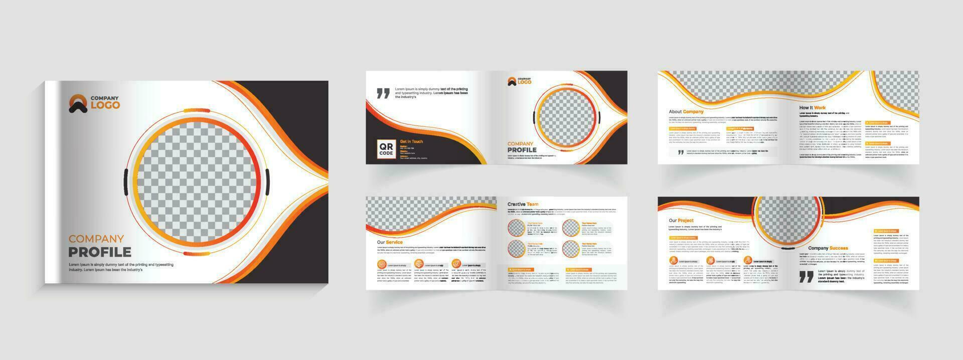 Landscape corporate brochure design vector