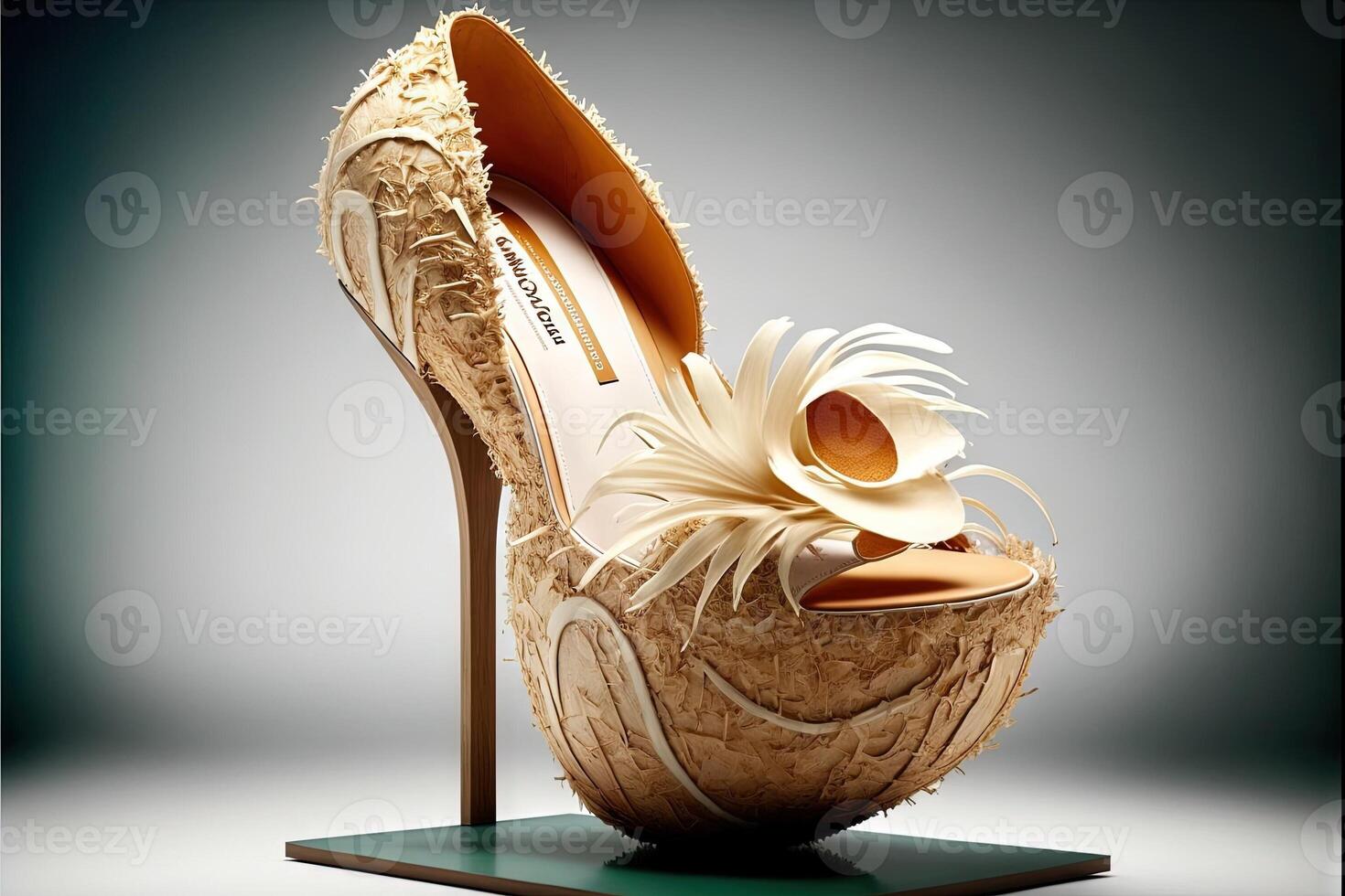 coconut women shoes with high heels photo