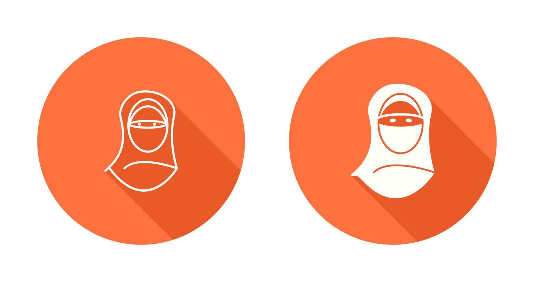 Woman with Niqab Vector Icon