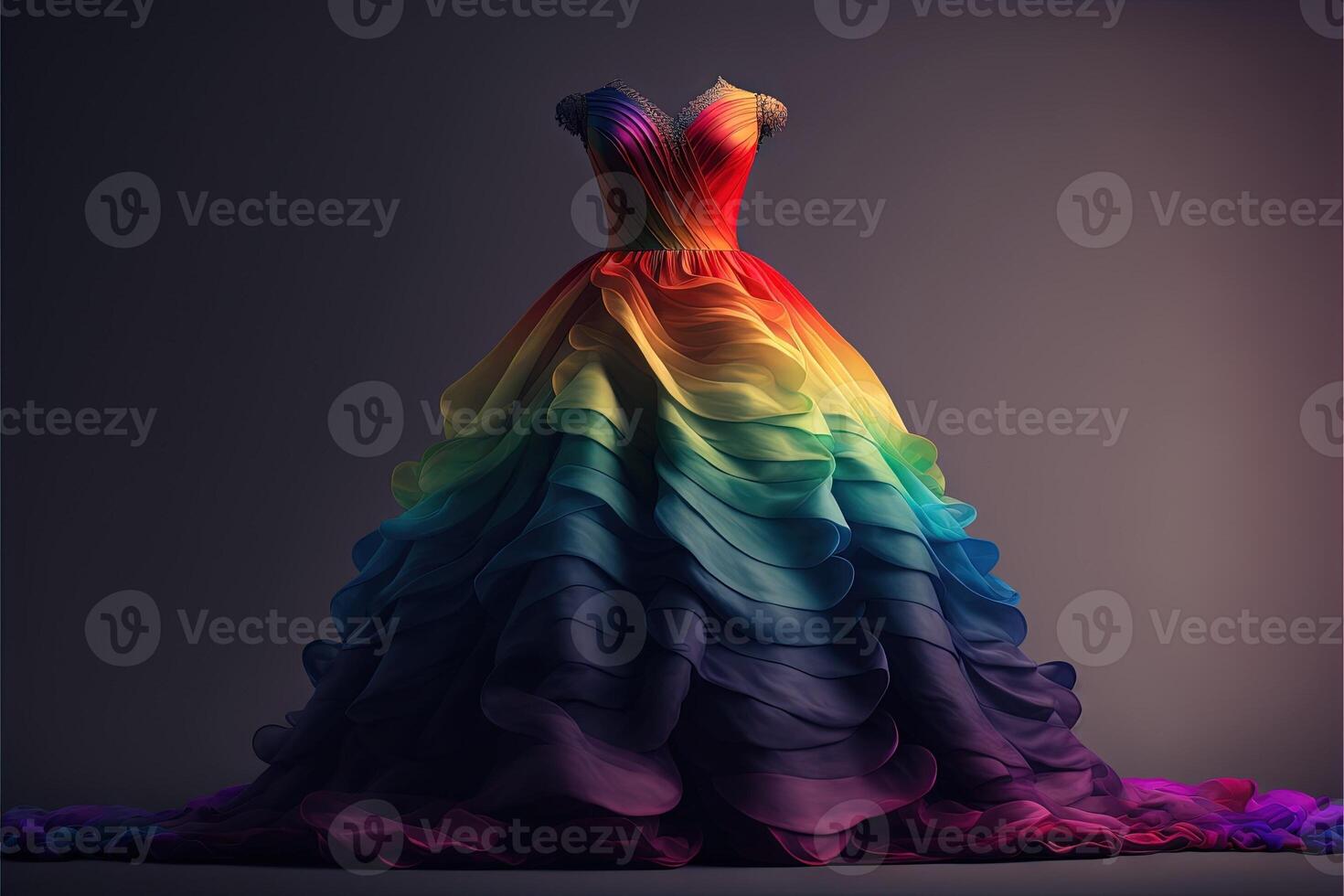 Lgbtq peace flag dress illustration photo