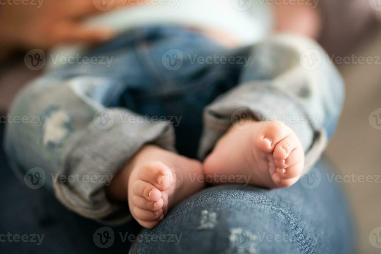 Baby feet close-up photo