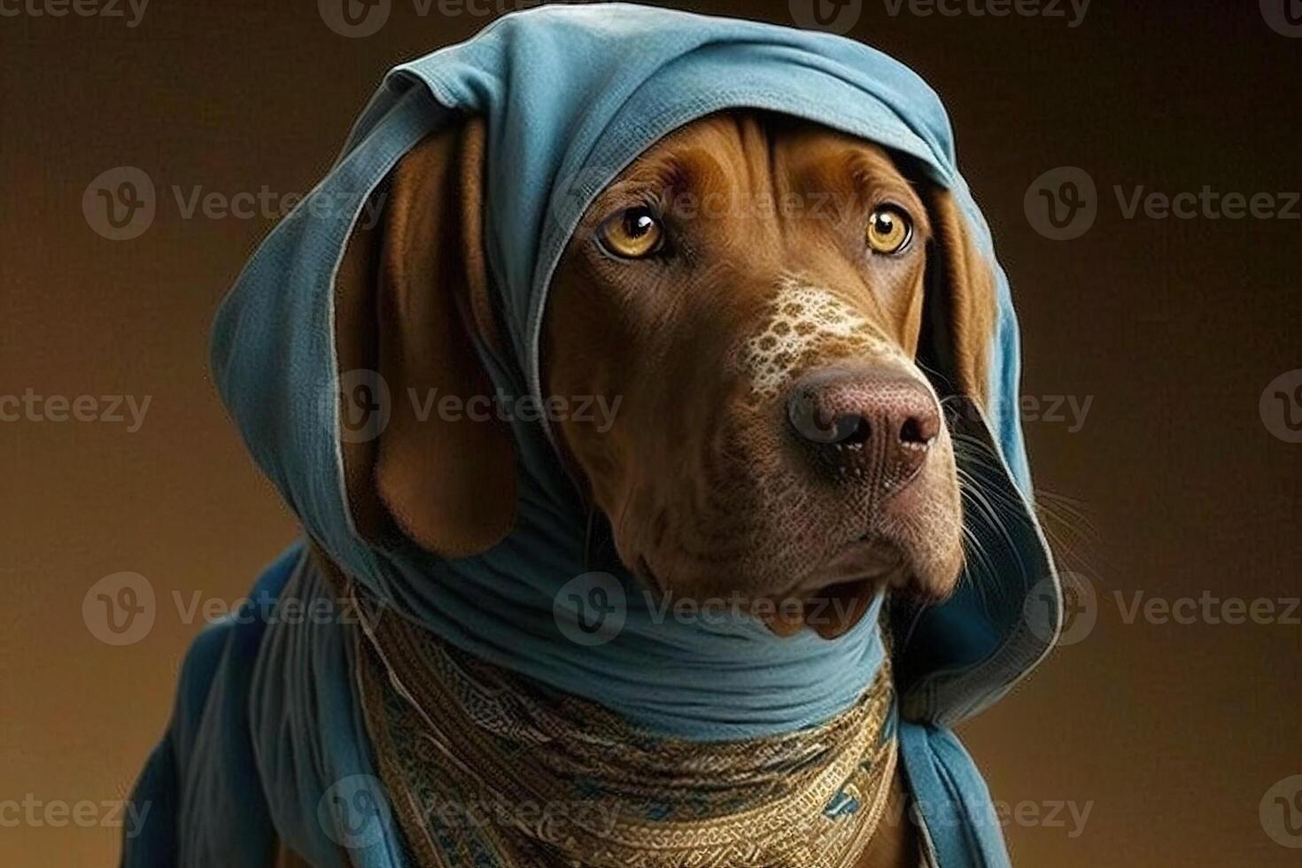 dog as alladin character illustration photo