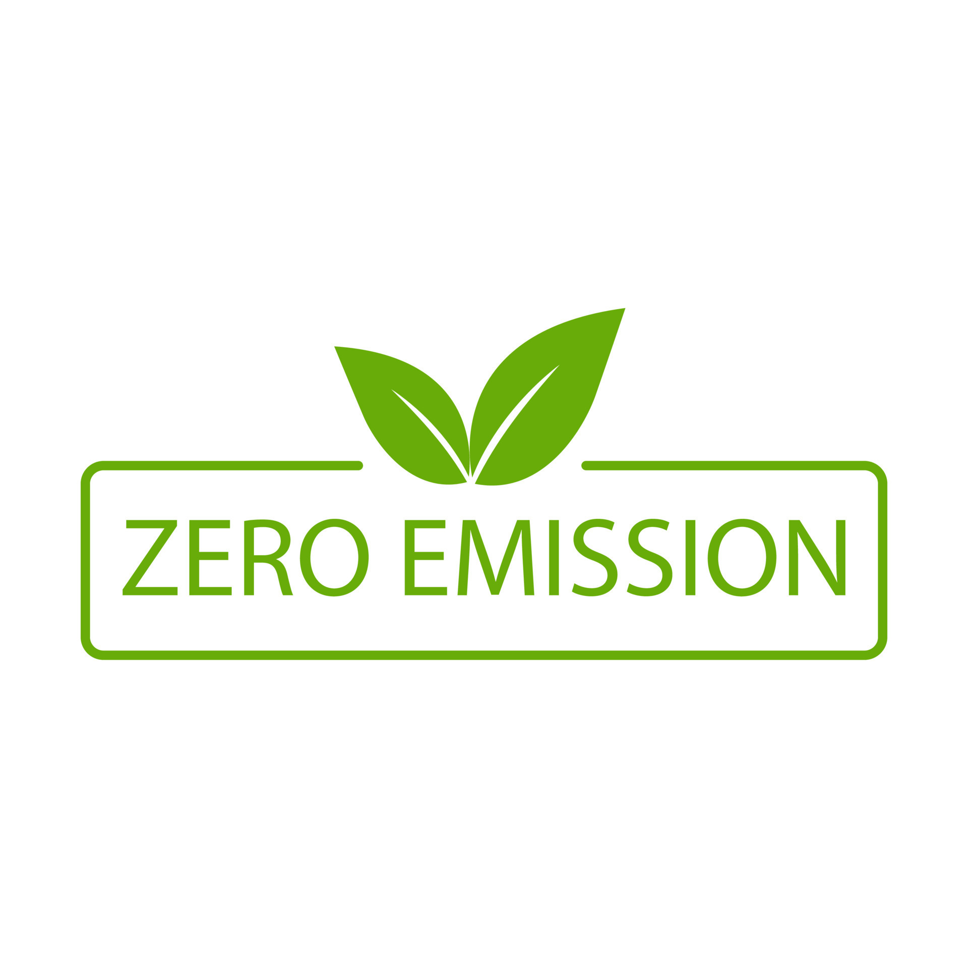 Zero emission icon vector CO2 neutral green sign for your web site