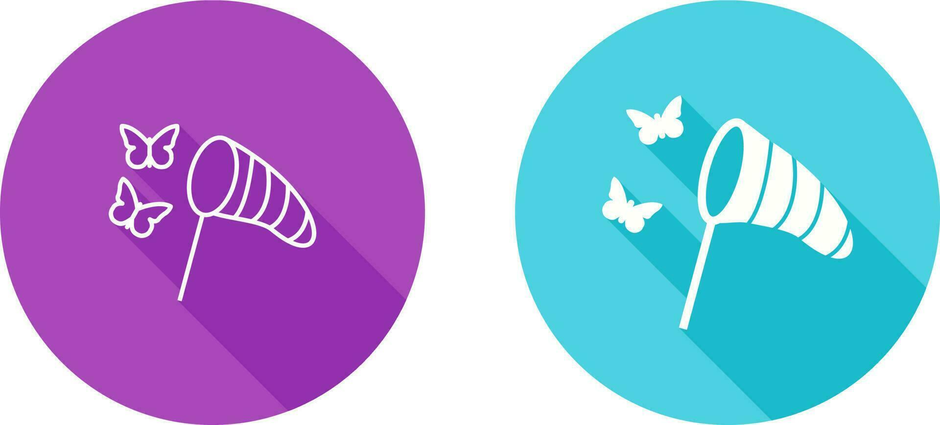 Catching Butterflies Vector Icon