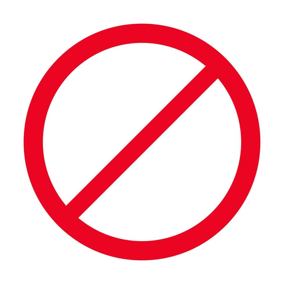 Red stop sign icon isolate on white background vector illustration.Dont do it