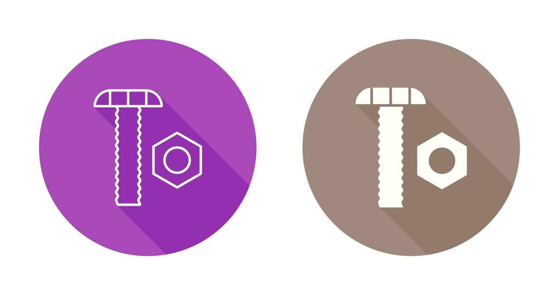 Nut and Bolt Vector Icon
