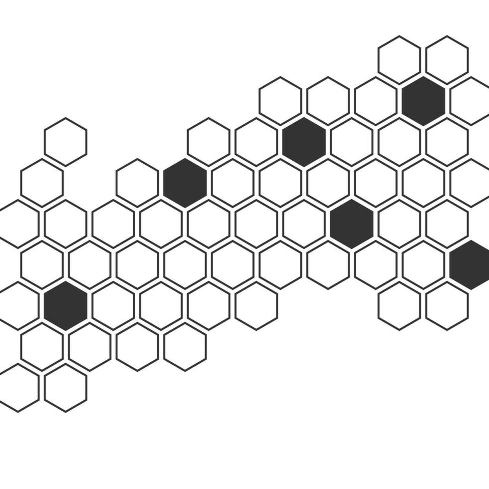 abstract simple geometric grey hexagon pattern. vector