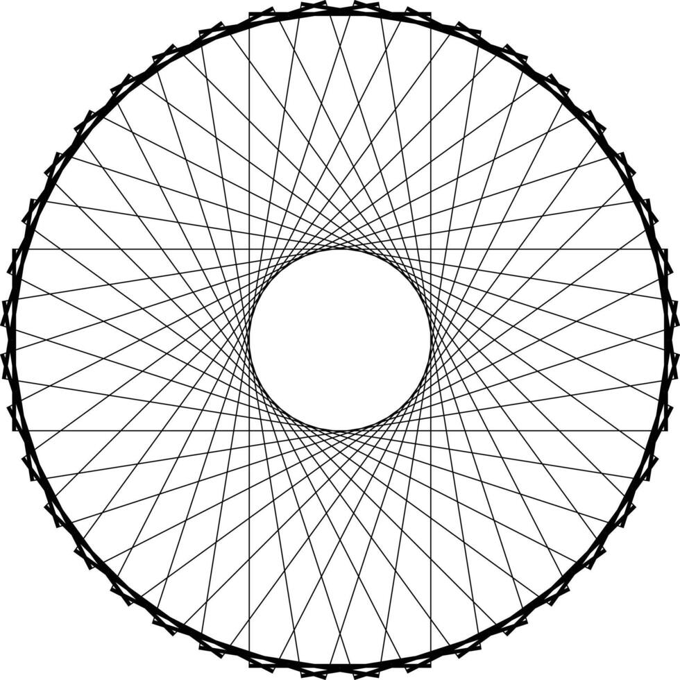 resumen sin costura circulo línea modelo Arte. vector