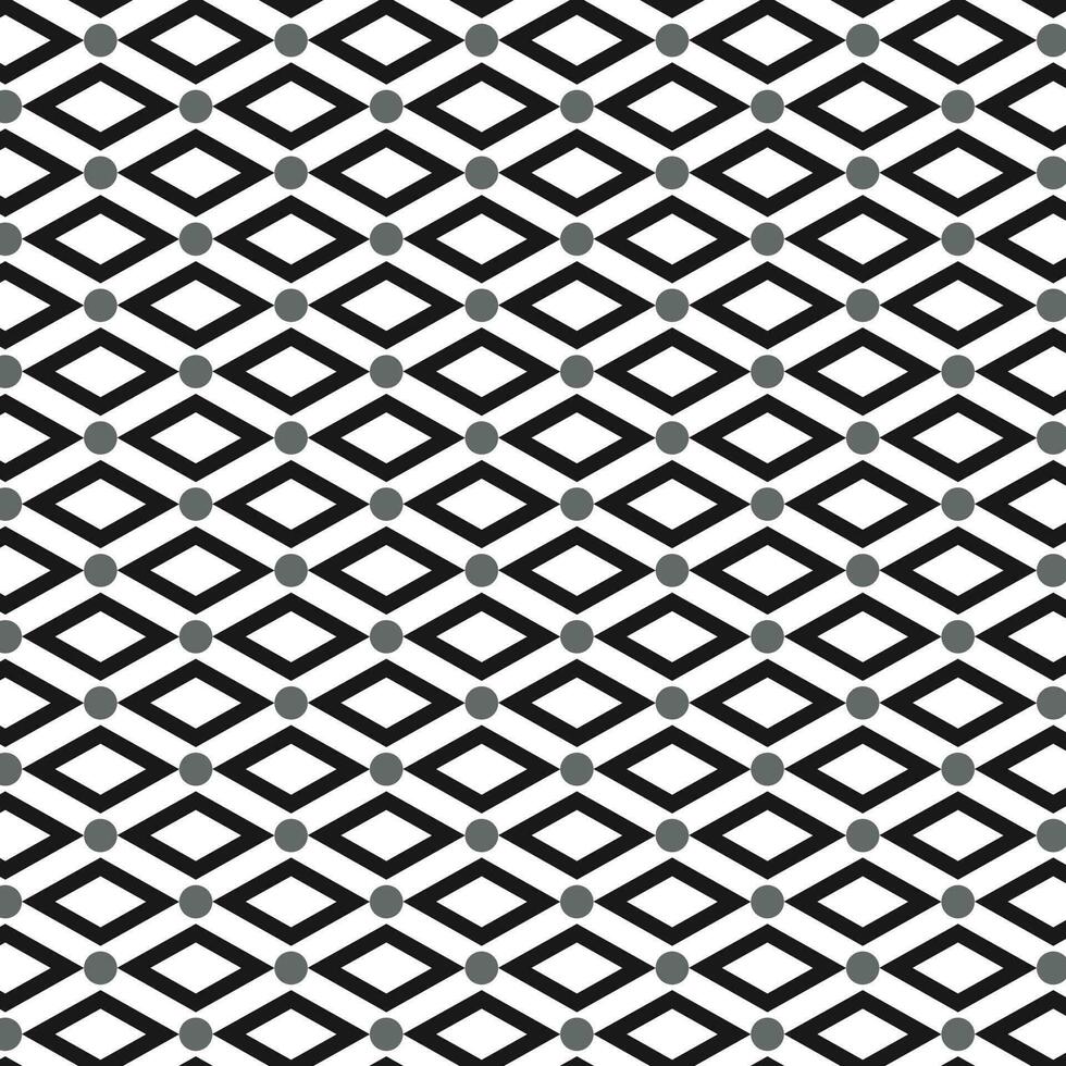 abstract geometric minimalist black grey rhombus dot pattern art. vector