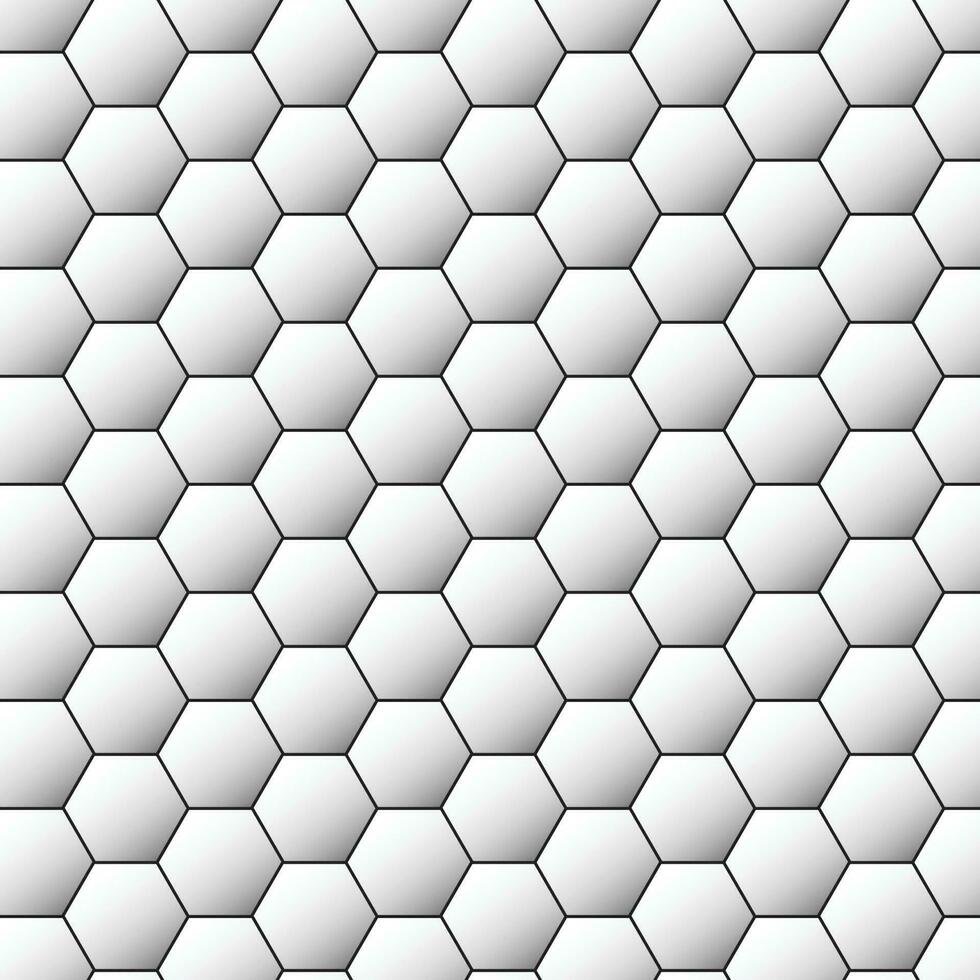 resumen sencillo geométrico sin costura blanco degradado hexágono modelo. vector