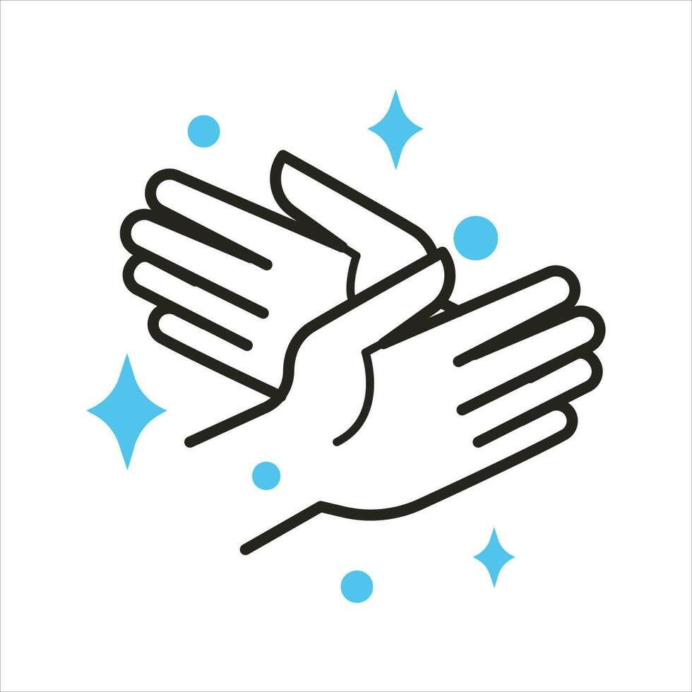 Clean hands, personal hygiene and self protection during coronavirus vector