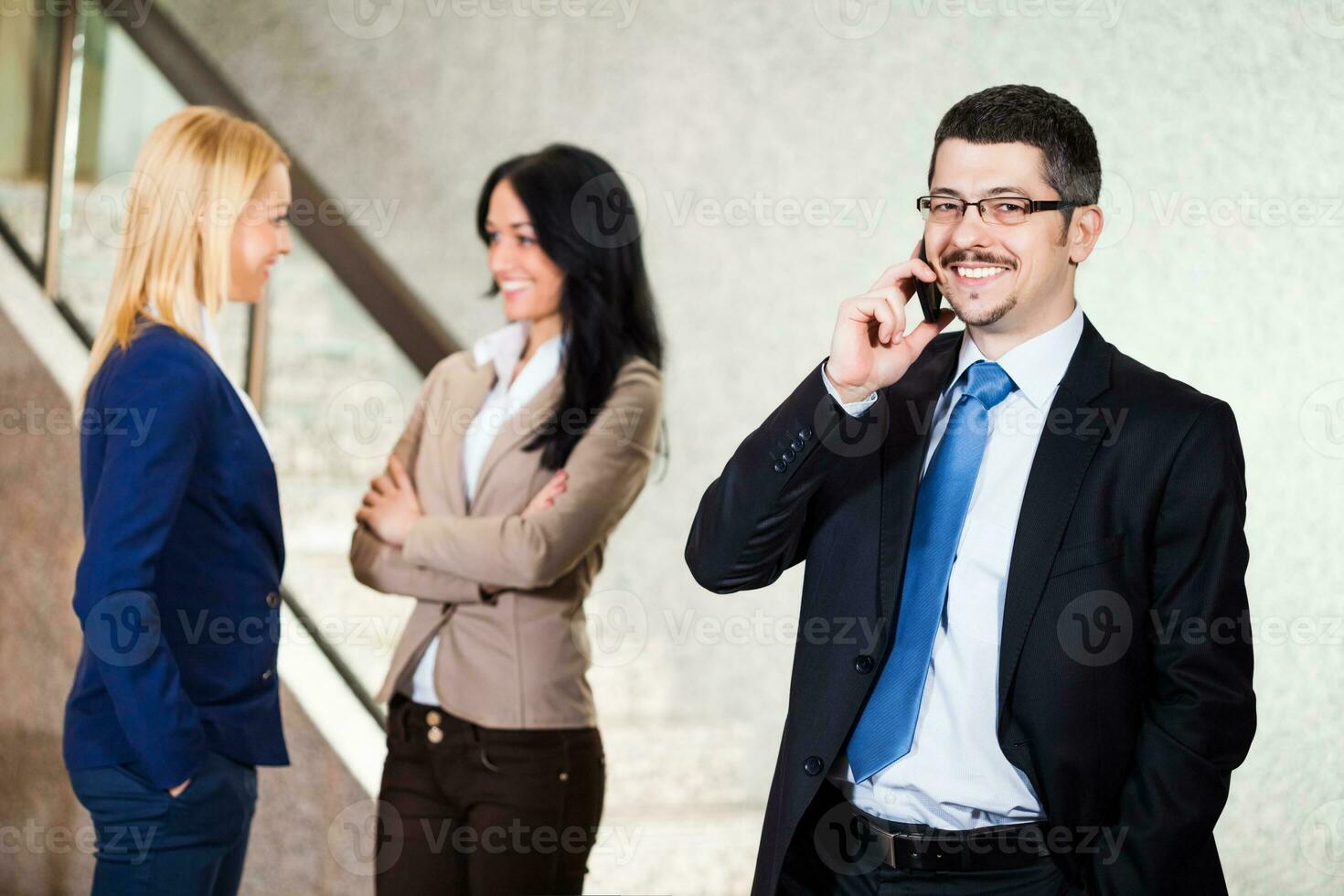A meeting between business people photo