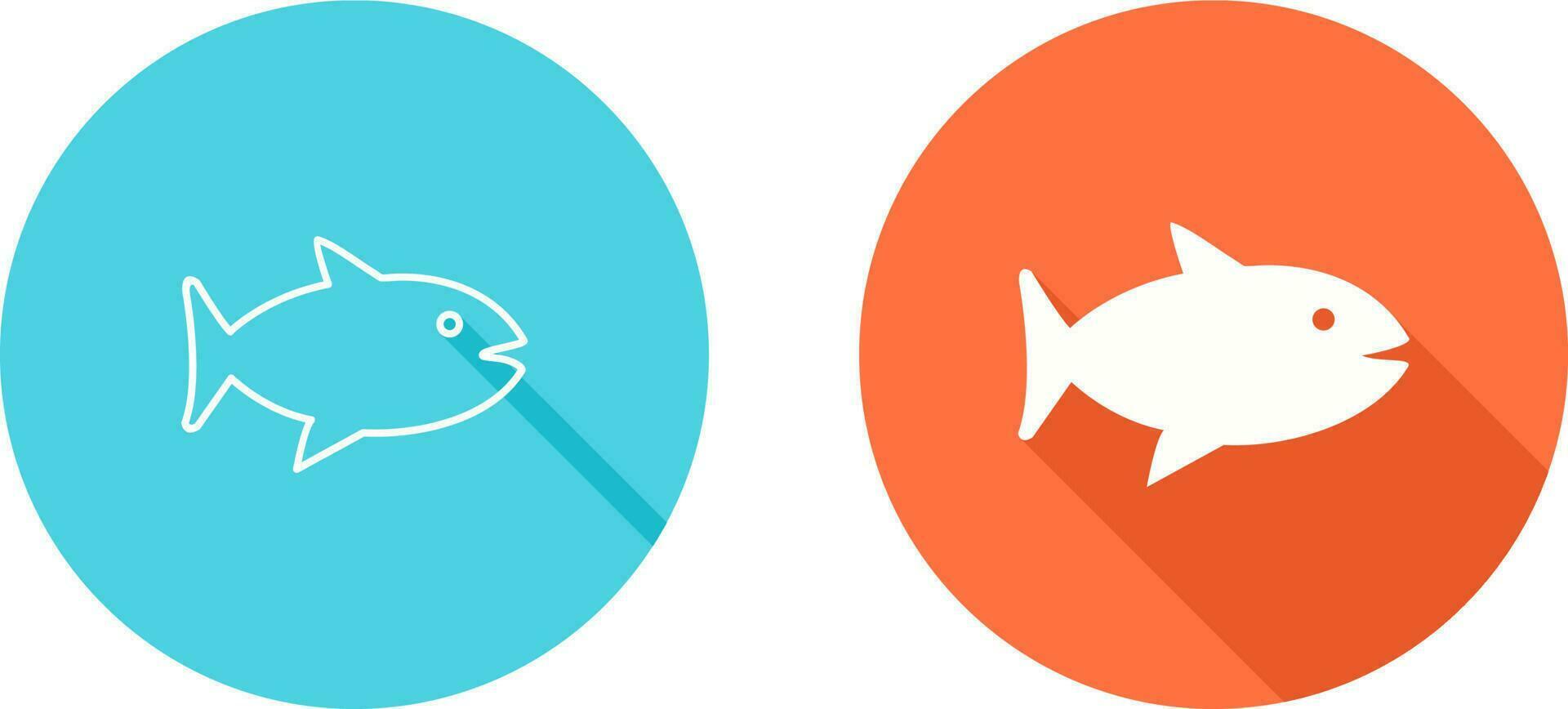 icono de vector de pescado