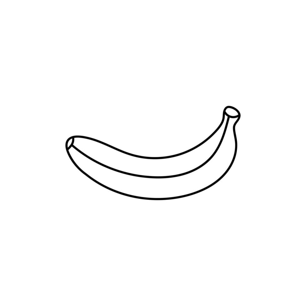 plátano Fruta línea moderno sencillo logo vector