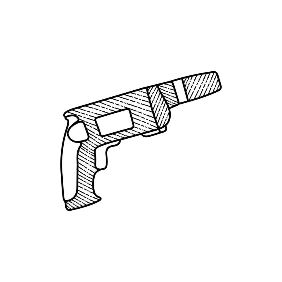 Drill Tool Machine Line Art Illustration Creative Design vector