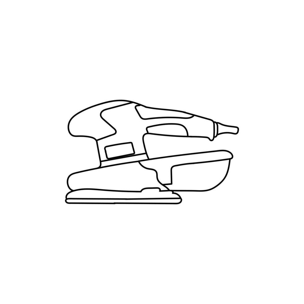 Old Sander Tool Line Simple Creative Design vector