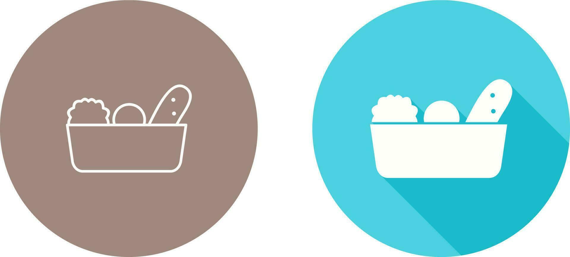 Vegetable Basket Vector Icon