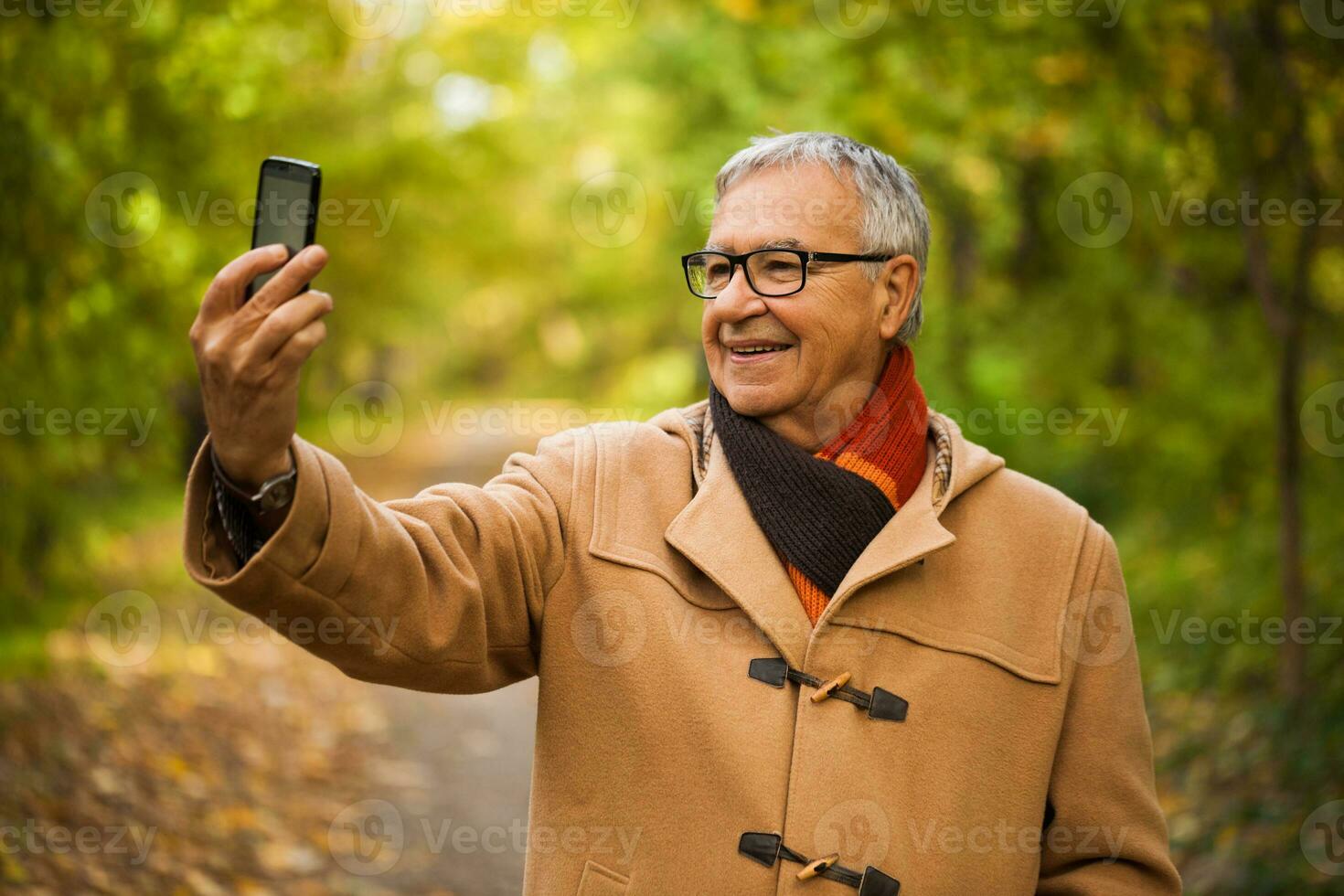 A senior man in the park photo
