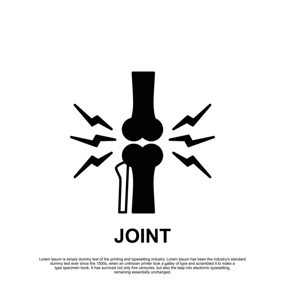 Joint icon knee bones logo template vector image