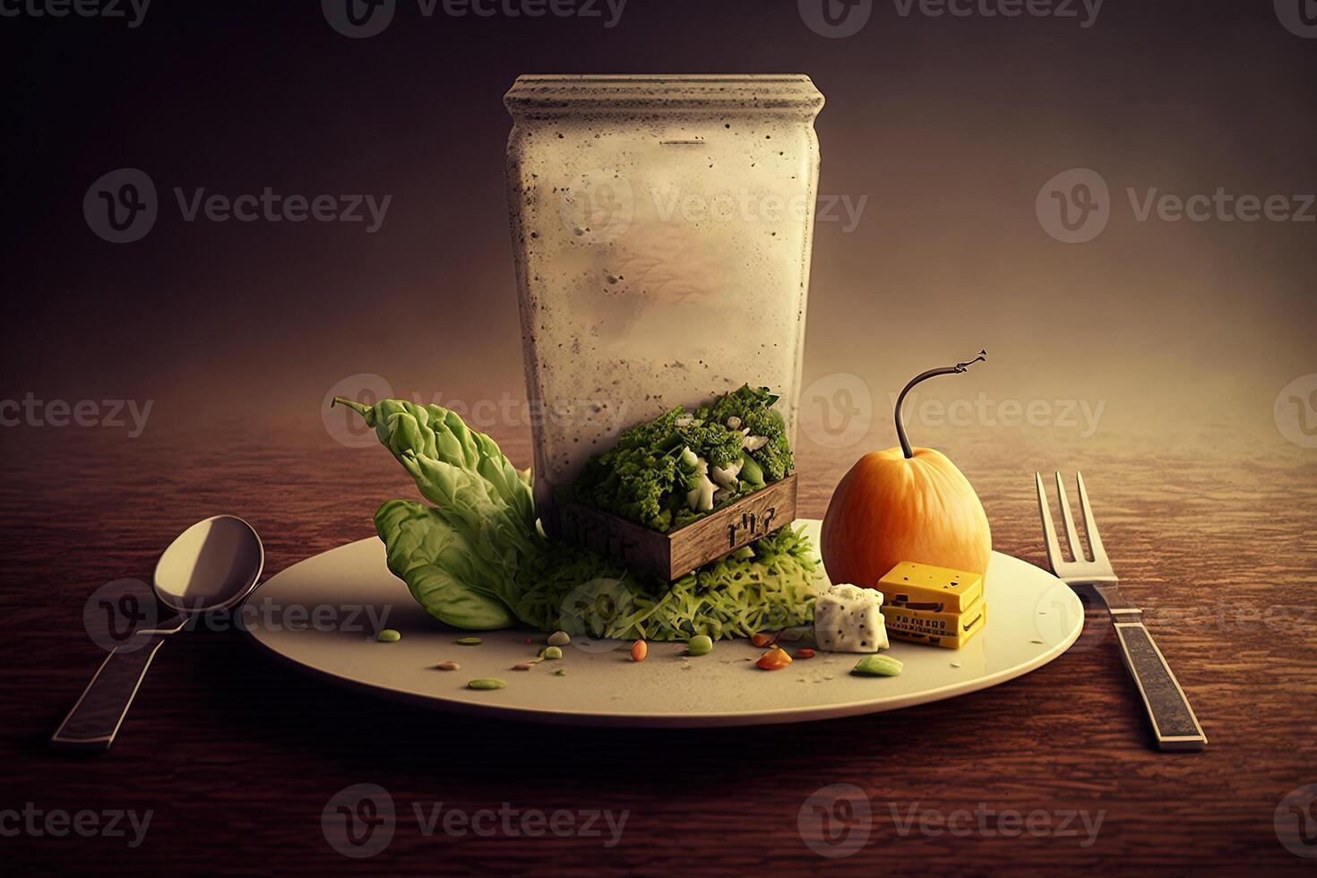 dieta resumen concepto ilustración generativo ai foto