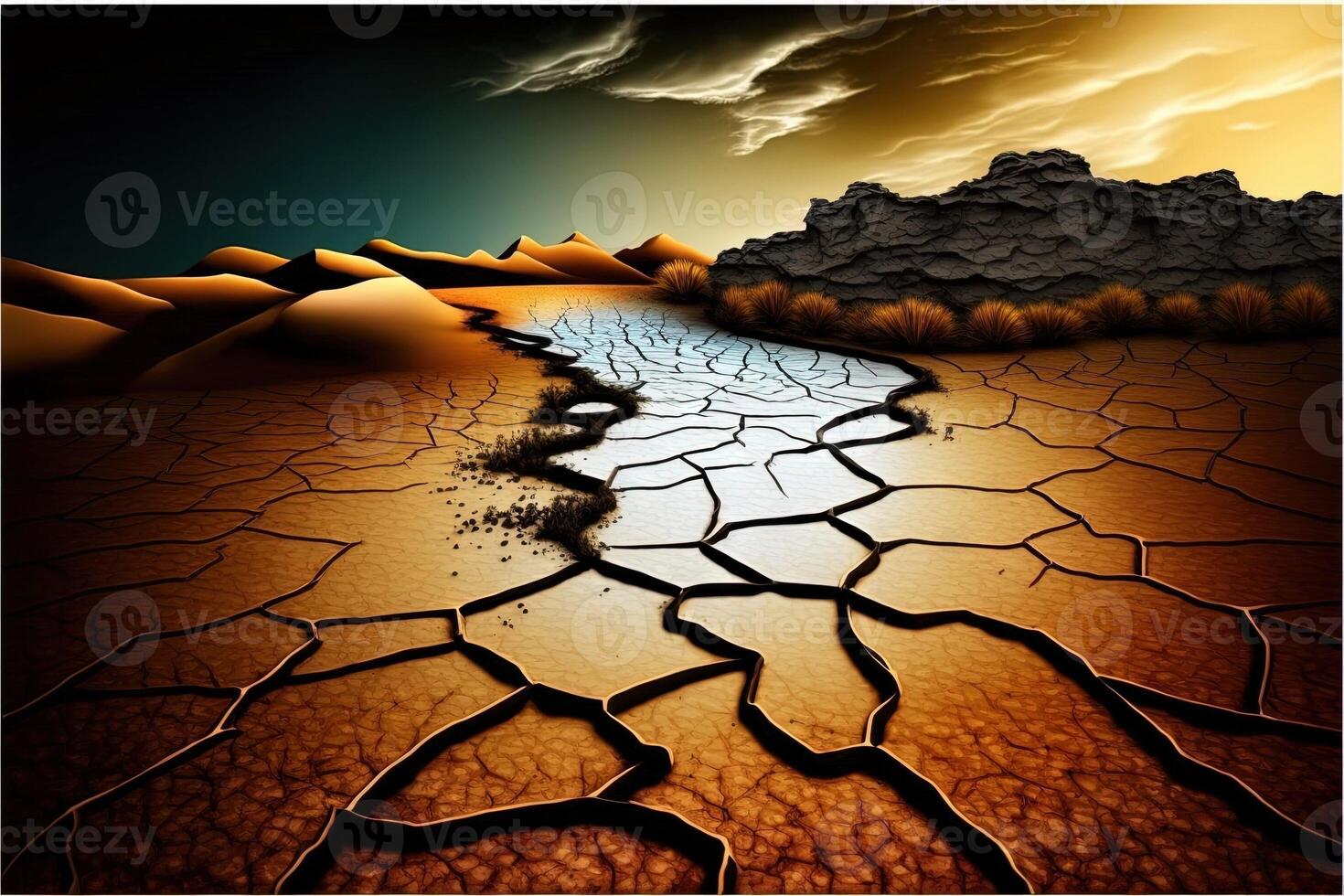 World Day To Combat, desertification and drought illustration photo