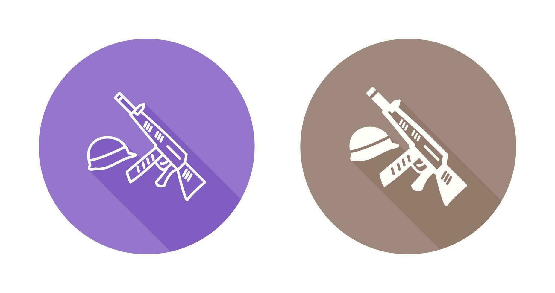 Gun and Helmet Vector Icon