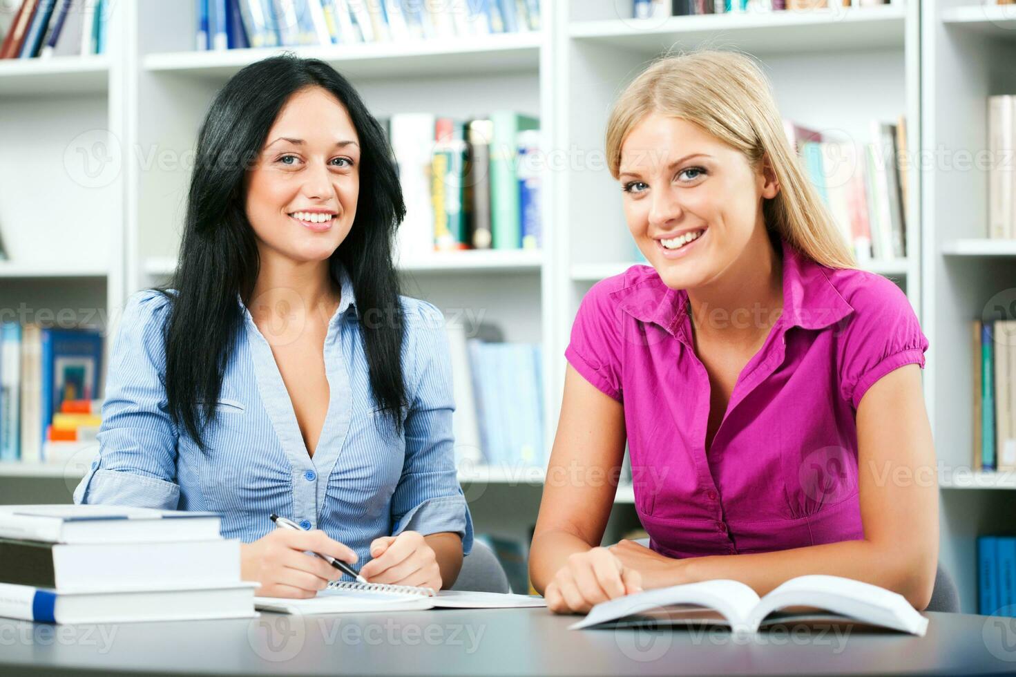 Friends at the library photo