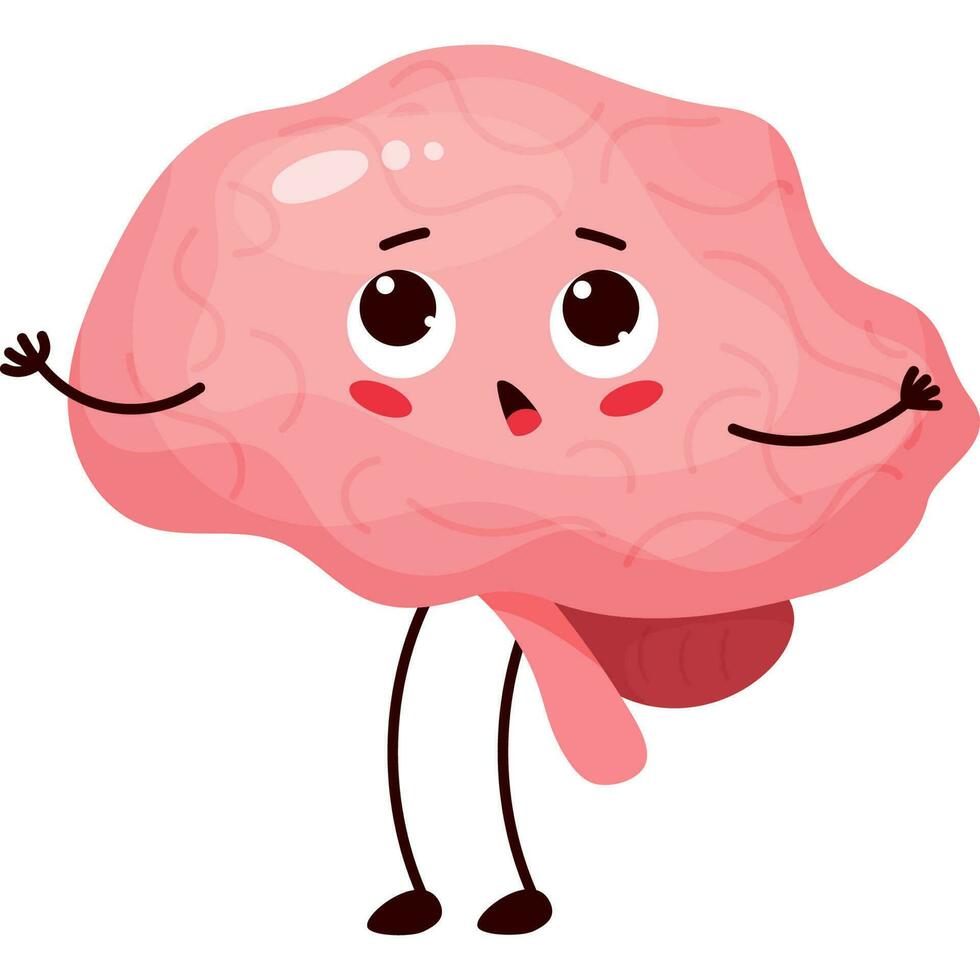 cartoon character brain vector