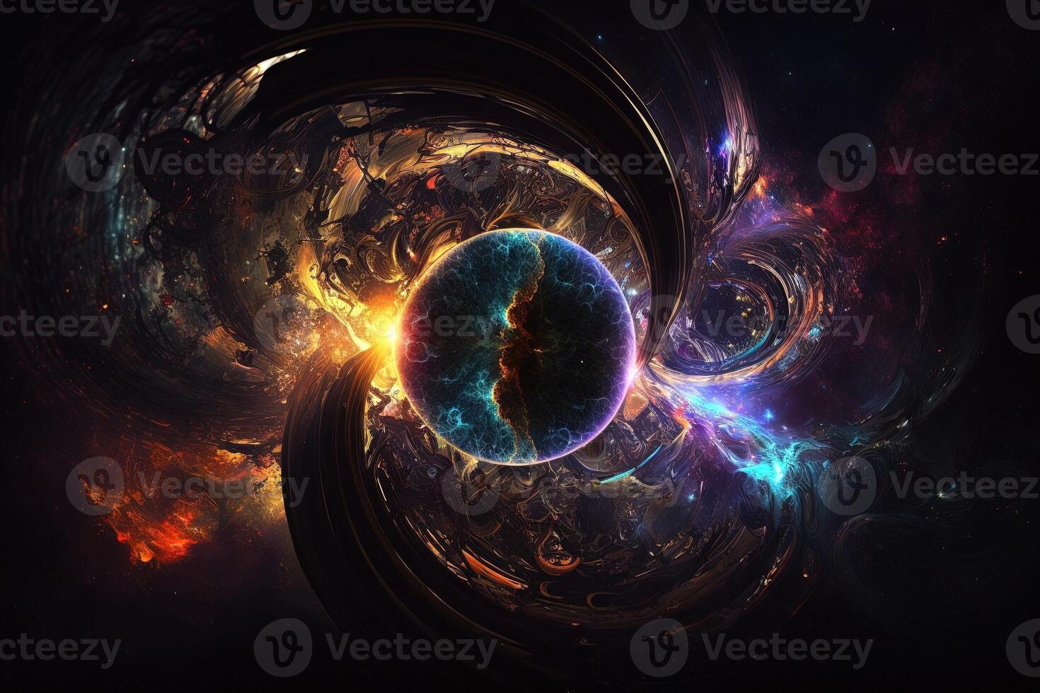 Fate of the galaxy abstract illustration photo