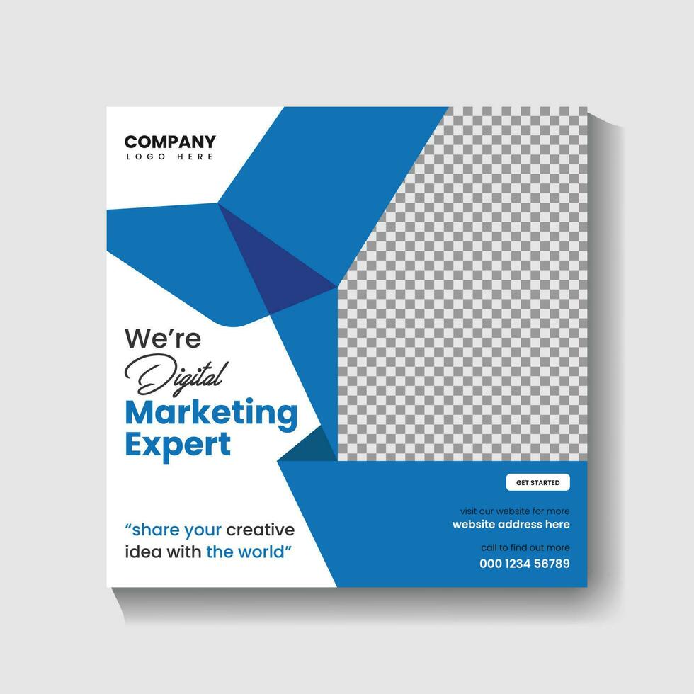 Digital Marketing agency Social media post design and web banner post design vector