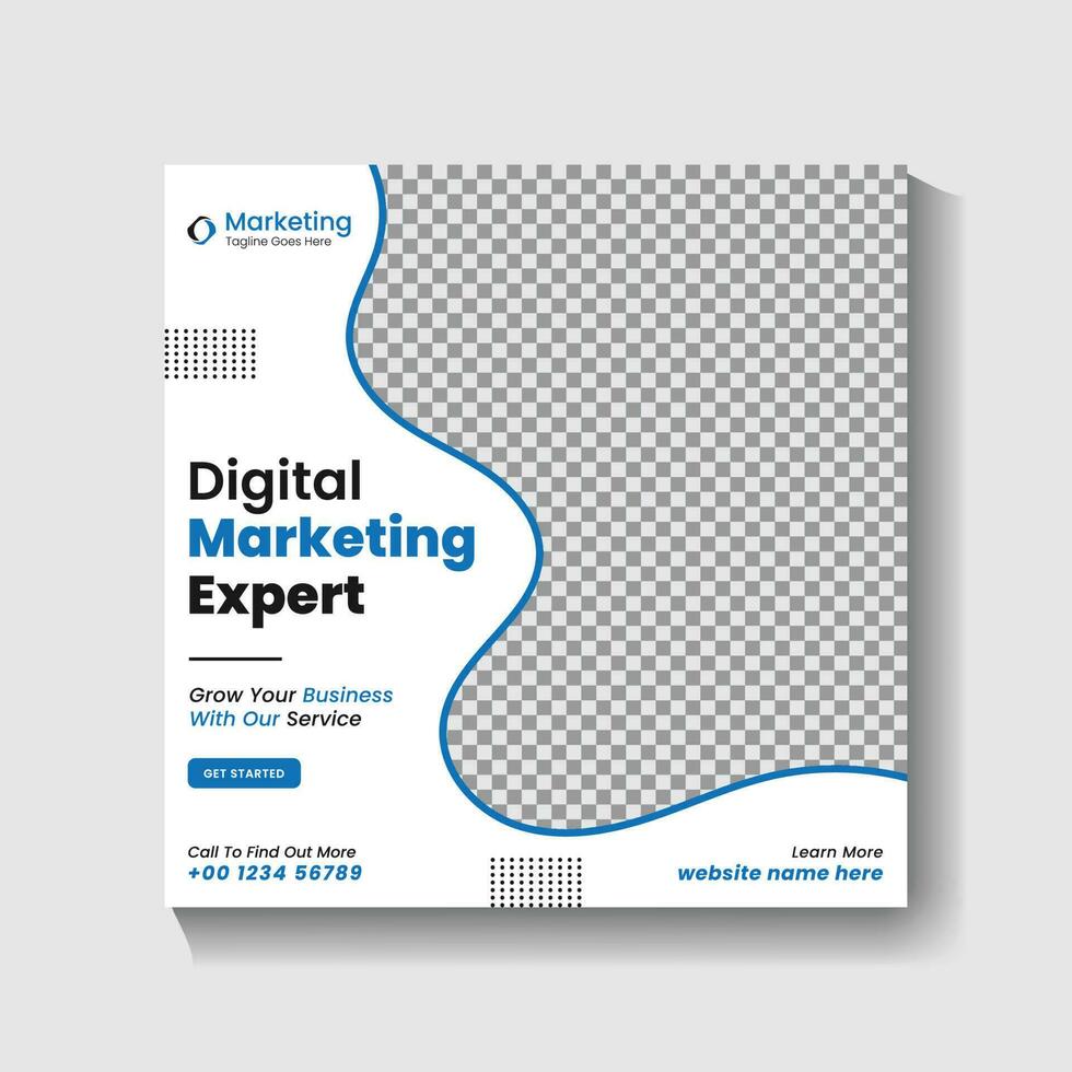 Digital Marketing agency Social media post design and web banner post design vector