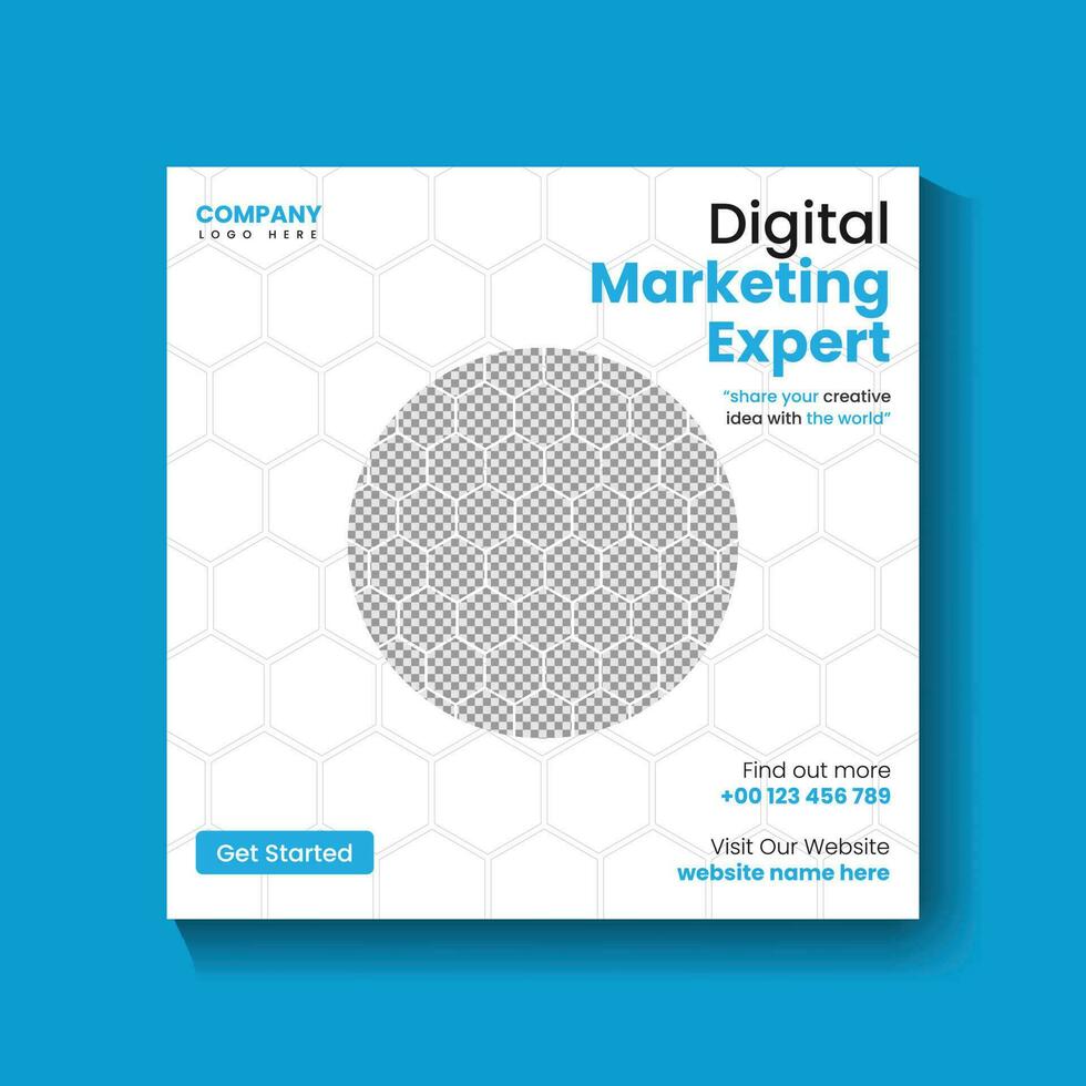 Digital Marketing agency Social media post design and web banner post design vector