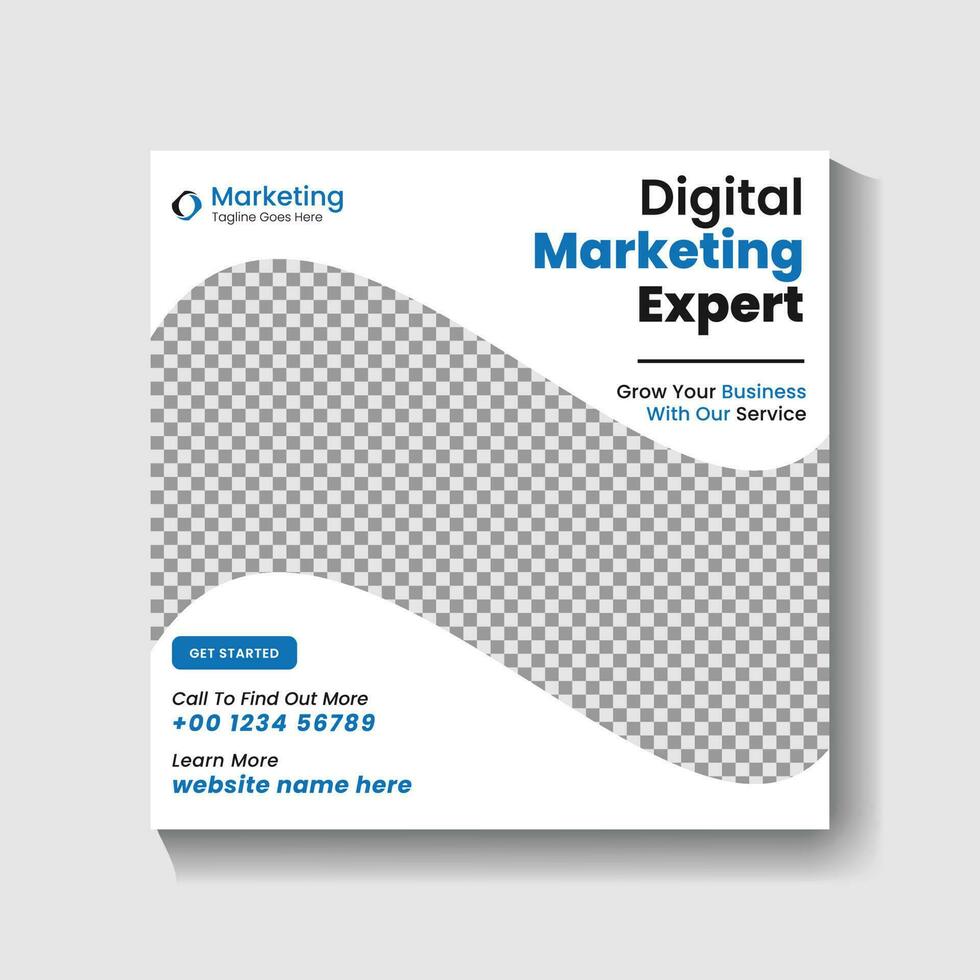 Digital Marketing agency Social media post design and web banner post design vector