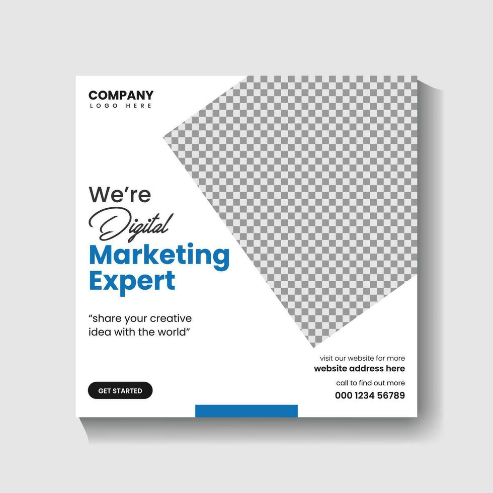 Digital Marketing agency Social media post design and web banner post design vector