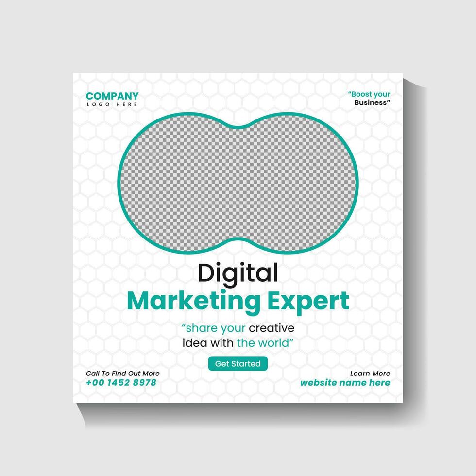 Digital Marketing agency Social media post design and web banner post design vector