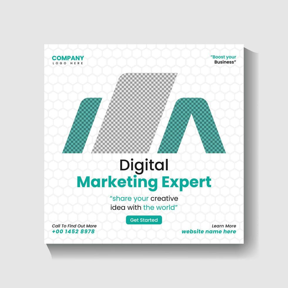 Digital Marketing agency Social media post design and web banner post design vector
