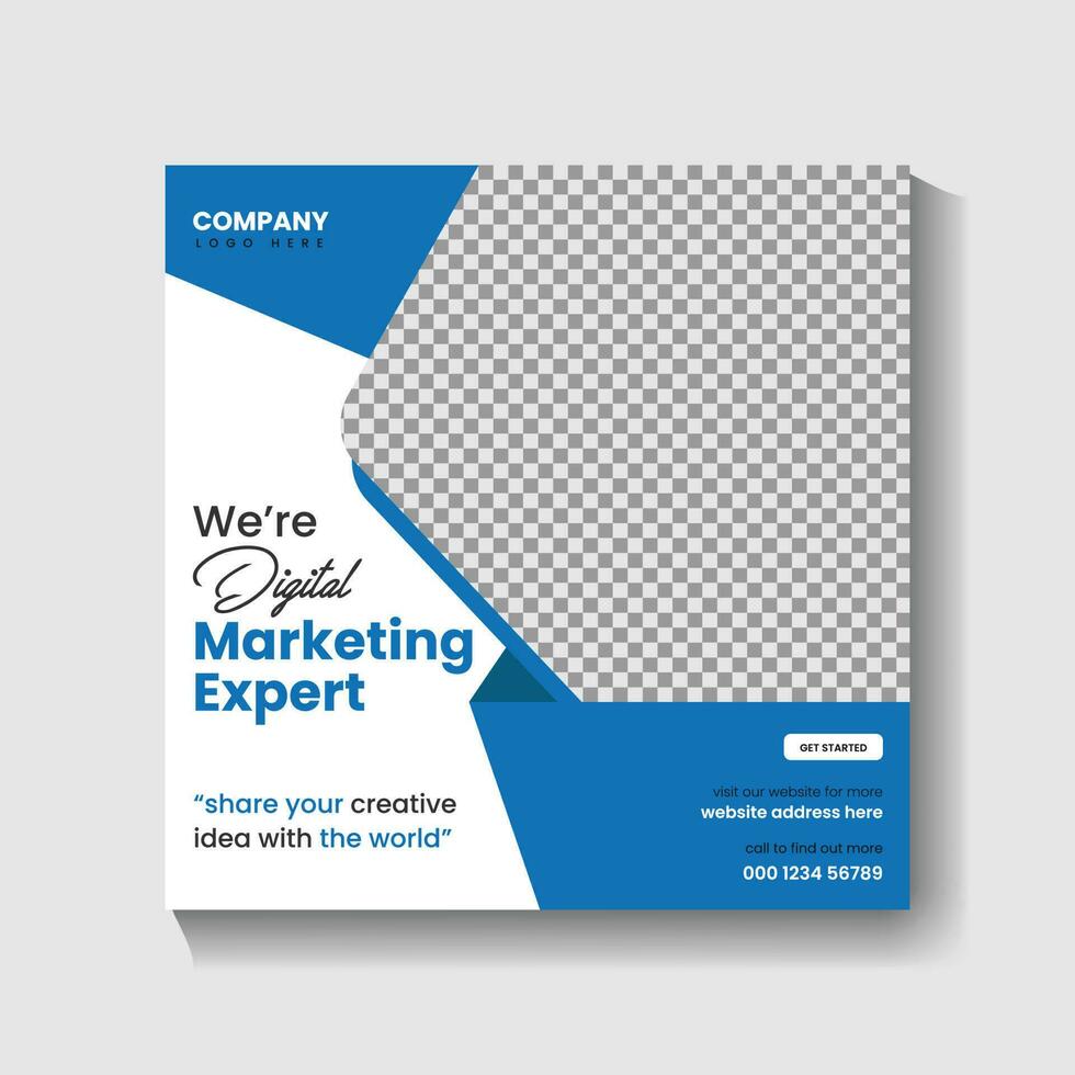 Digital Marketing agency Social media post design and web banner post design vector