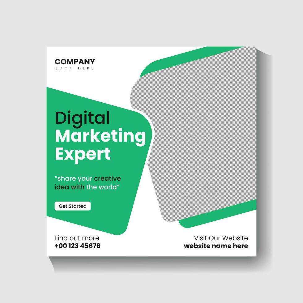 Digital Marketing agency Social media post design and web banner post design vector