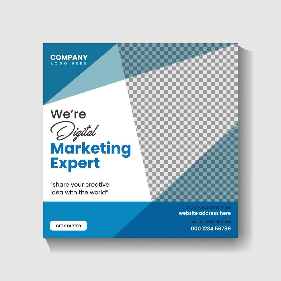 Digital Marketing agency Social media post design and web banner post design vector