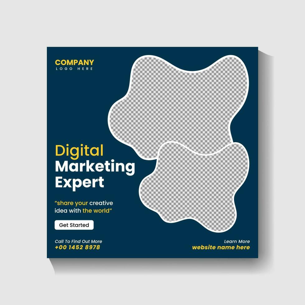 Digital Marketing agency Social media post design and web banner post design vector