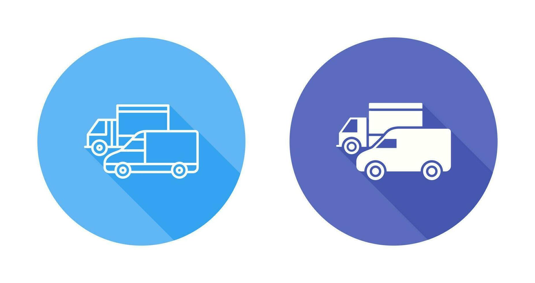 Parked Trucks Vector Icon