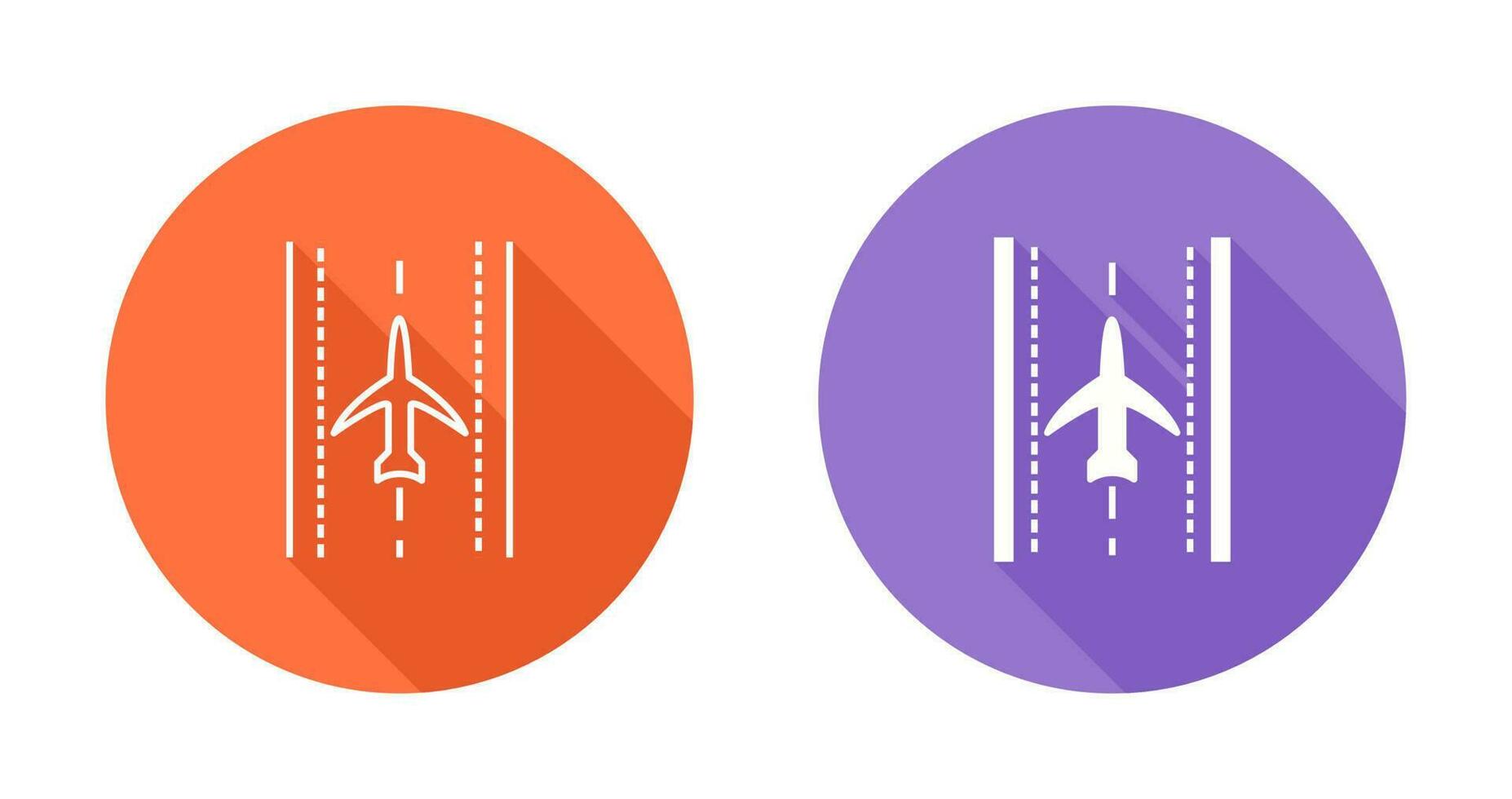 Plane on Runway Vector Icon